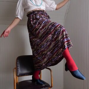 Gorgeous 1970s orange label Missoni‎ wool midi skirt